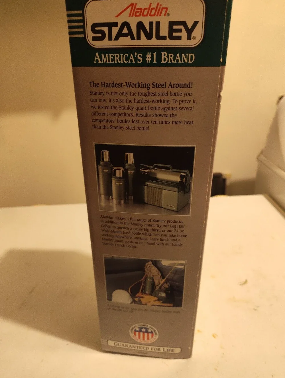 Stanley Green Steel Quart Thermos with Chrome Cup New In Box